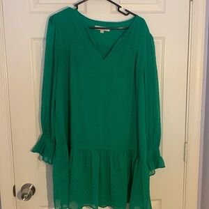 Loft green flows dress